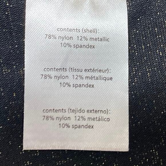 Onia Layla Black Metallic Long Sleeve Button-Up Crop Cardigan Sweater Top Size S - Picture 4 of 4